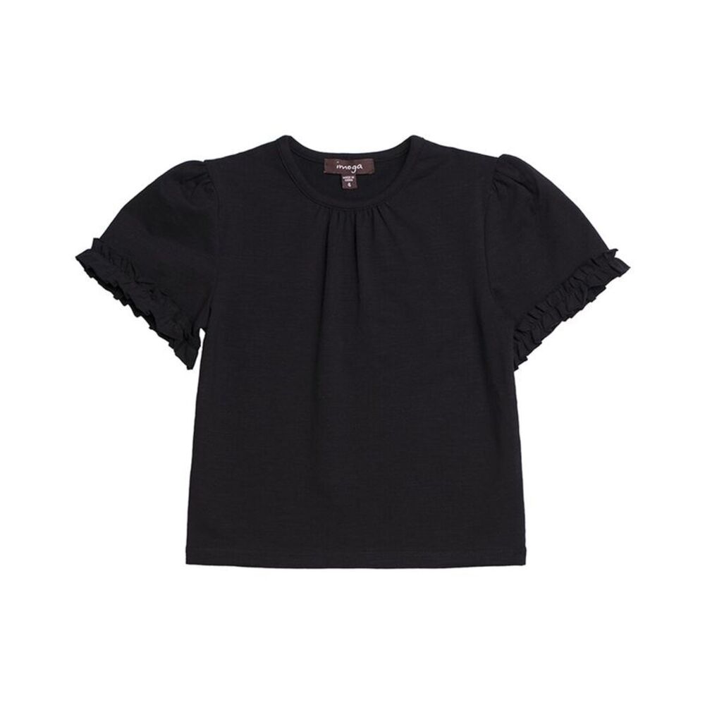 Imoga Girls  Bella Puff Sleeve T-Shirt, Black